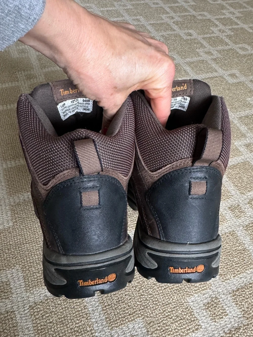 Timberland White Ledge Waterproof Hiking Boots Outdoor Utility Brown Leather 10